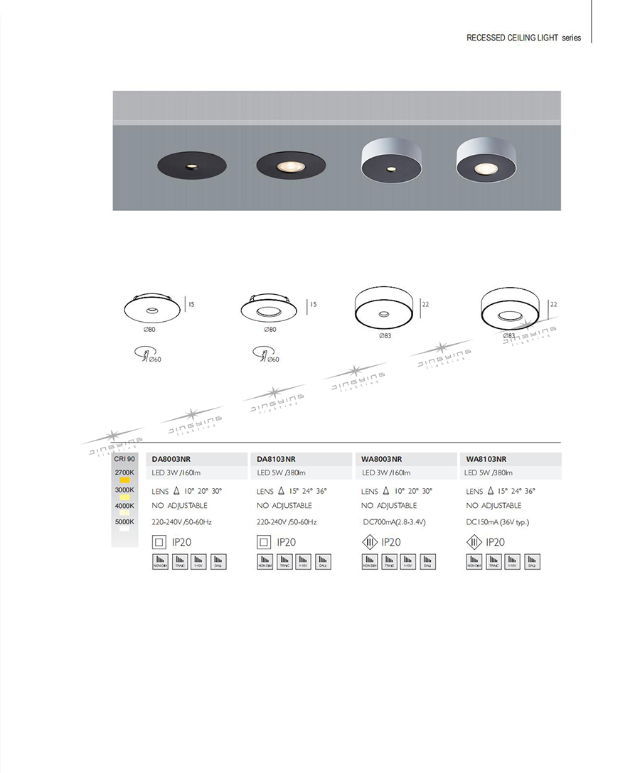 Ultrathin Recessed Spot Light 80 2