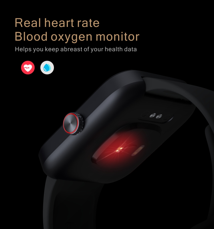 Reloj resistente al agua 5ATM Sensor de ritmo cardíaco real Real Pulsera inteligente Hombres Mujer Deporte Smartwatch