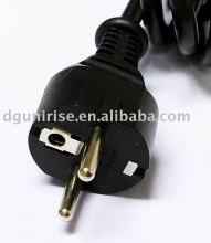 Black VDE power cords extension cords with plug