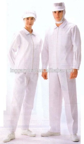 White Food Factory Two-Piece Work Wear