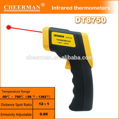 home infrared thermometer with high precision(-50C~750C) DT8750