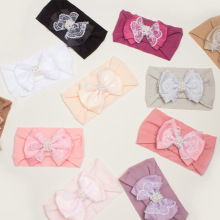 Soft Stretch Handmade Nylon Headband Hair Bow for Kids