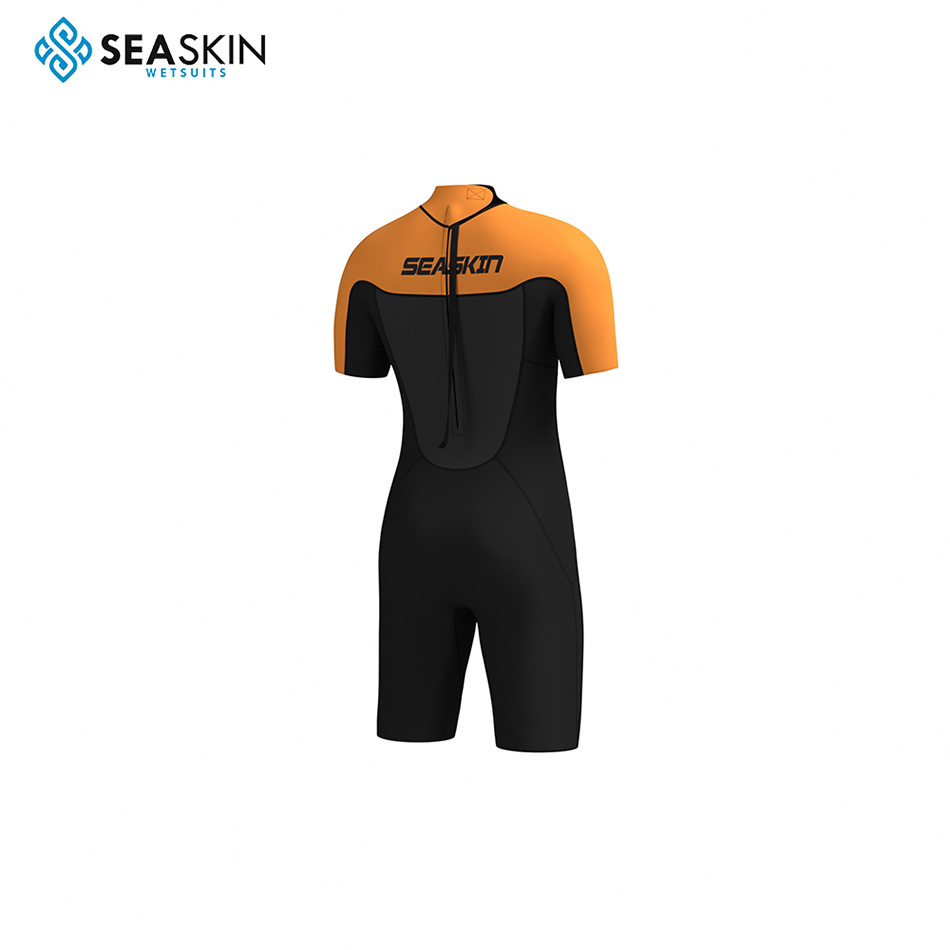 Seaskin Summer Shorty Neoprene Diving Wetsuit untuk Lelaki