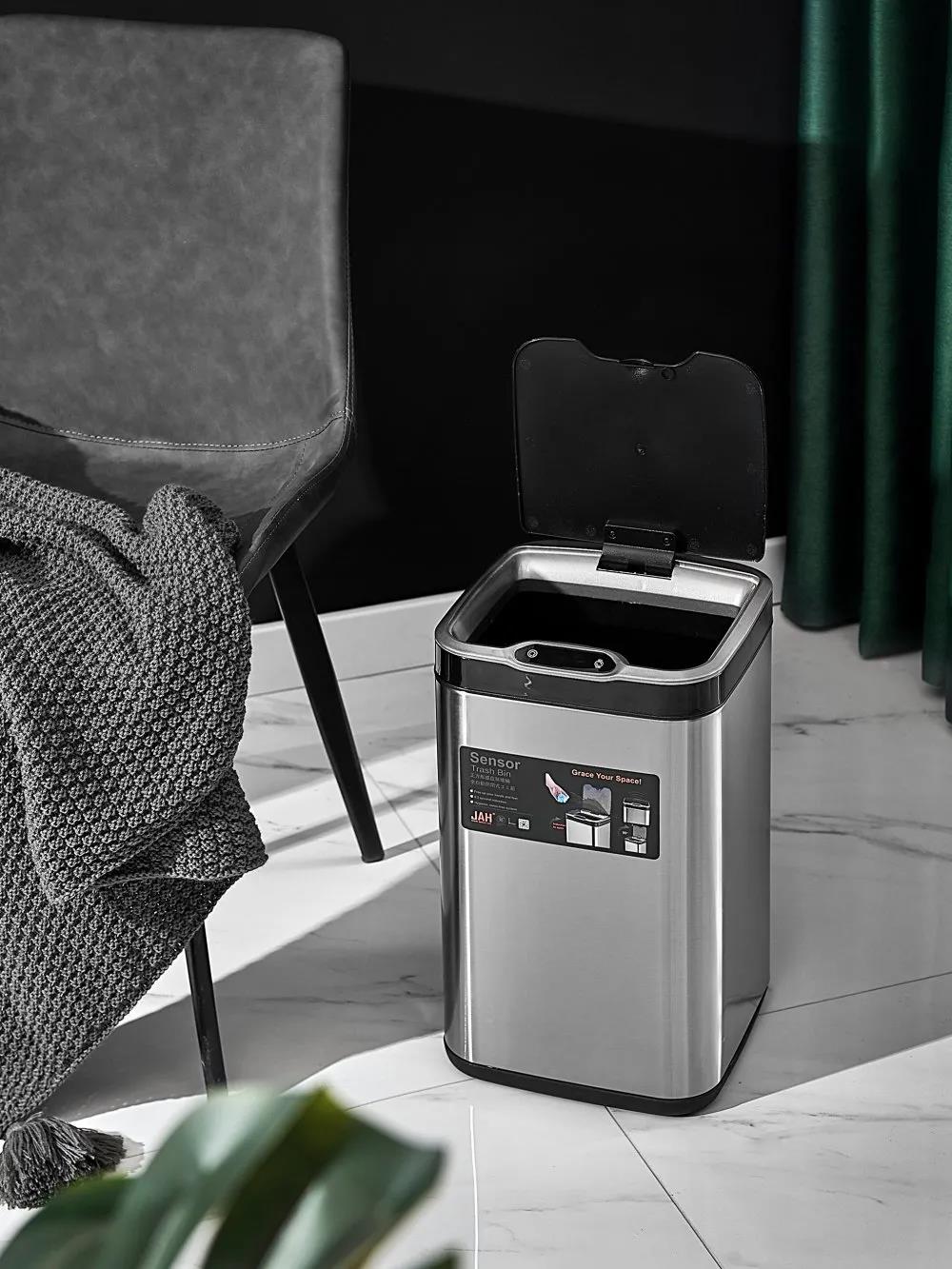 Square sensor bin with ozone sanitizing