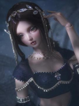 BJD Elf Caroline Black Version Girl 60cm Doll