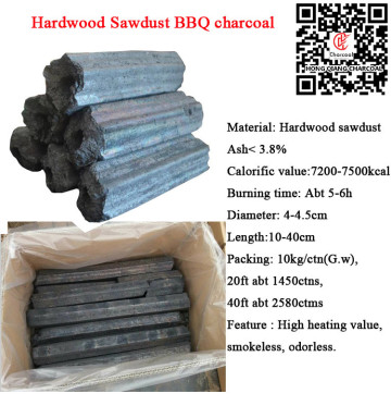 HongQiang Hexagon Shape Hardwood bbq Charcoal