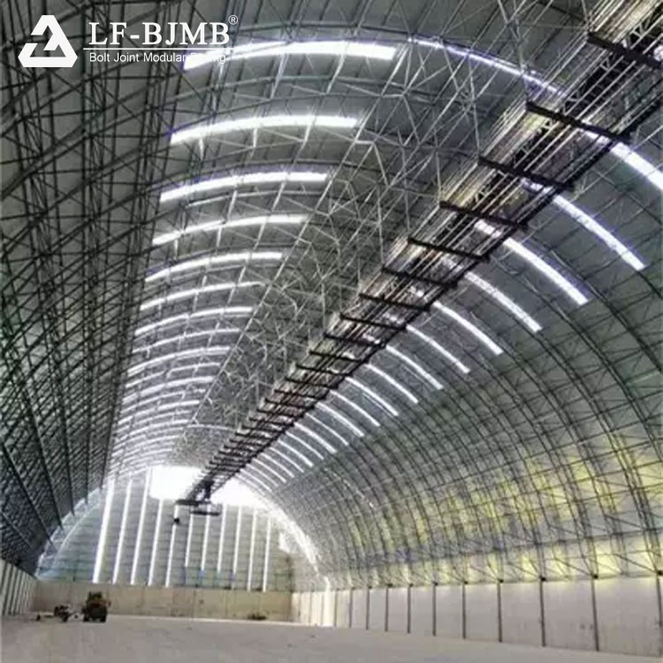 Prefabricated Space Frame Roof Steel Structure Storage Coal Shed For Sale