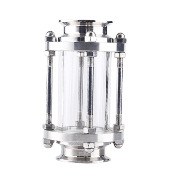 Quick-Fit Glass Tube Sight Glass Clamp: Straight-Through Quick Contact Sight Cup