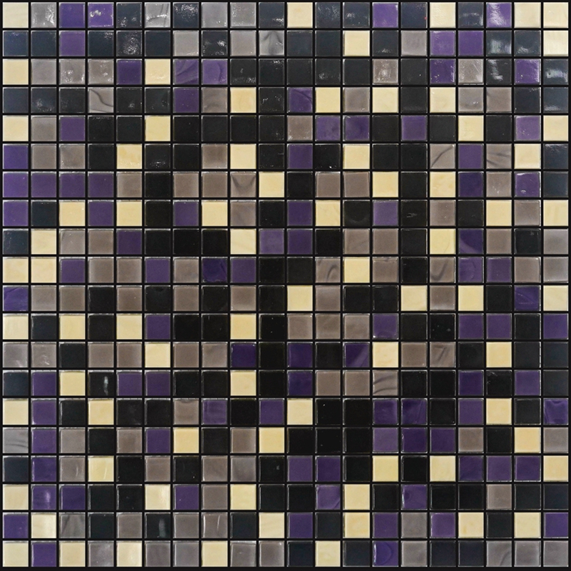 Mixed color glass mosaic tiles