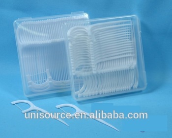 Plastic stick for tooth cleaning