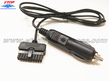 cigarette lighter cable to molded mini-fit connector
