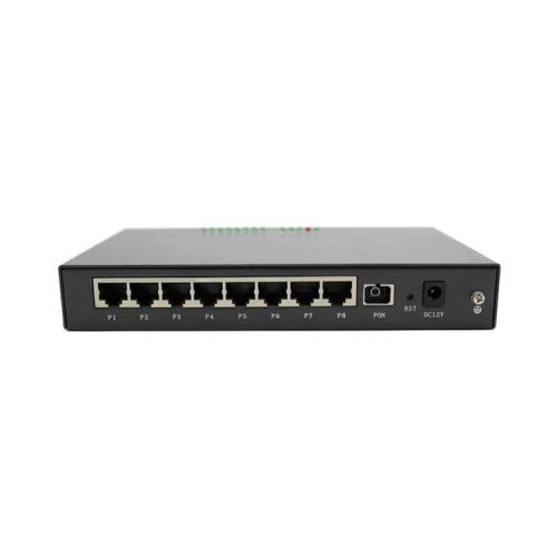 Preto epon onu 8 ethernet porta reversa poe