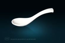 White Melamine soup spoon