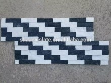 new design natural stone black and white quartzite culture stone