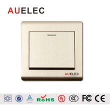 classical brush metal one gang switch champaign gold