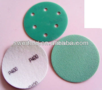 Film sanding disc with hole