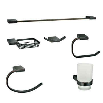 Black Brass Wall Mount Bathroom Accessories Set