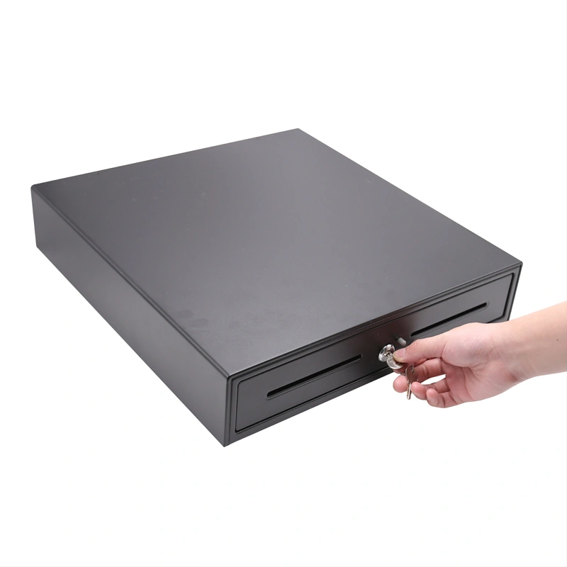 Metal POS Cash Drawer, 5 Bills 5 Coins Cash Register Lock Box with Rj11 Cash Drawer/