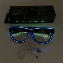 Brightness USB Rechargeable Lithium Women's Luminous Light Up Flashing LED Sunglasses