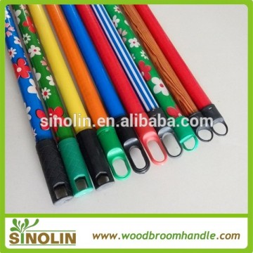 SINOLIN broom stick plastic, good quality broom stick,broom stick with differenct caps