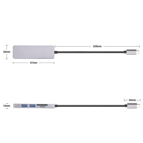 Çoklu Destek USB3.0 Tip-C HUB - HDMI + SD + TF + USB3.0 * 2