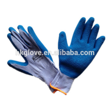 safe cotton knitted latex coated working gloves,protective gloves