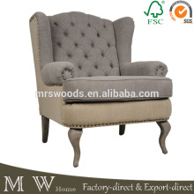 french tufted wingback fabric armchair, tufted wingback armchair