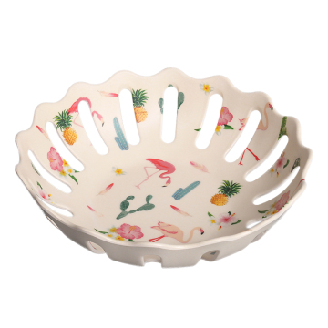 Eco-friendly bamboo fiber food fruit storage baskets