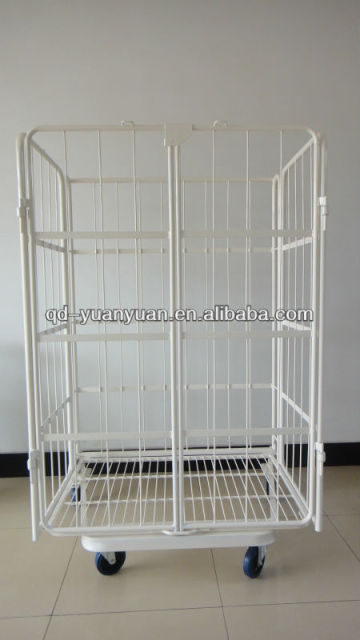 collapsible wire mesh table trolley