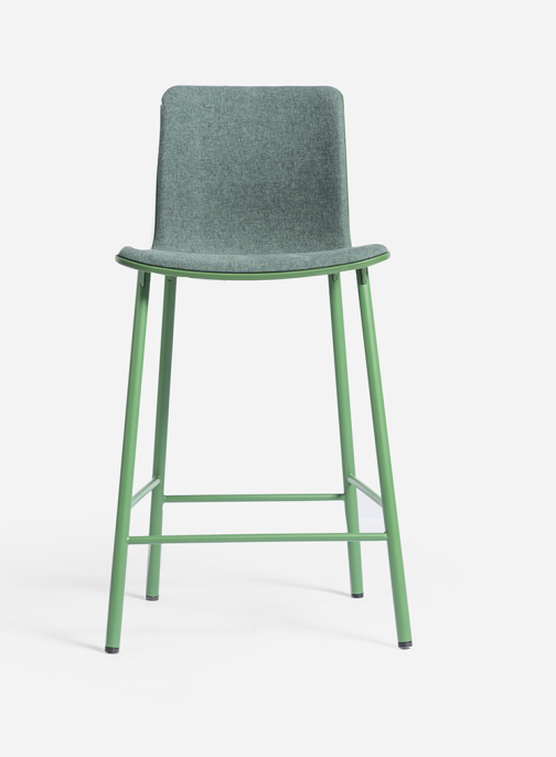 plastic barstool with metal leg