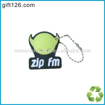 Custom logo rubber keychain soft pvc keyring