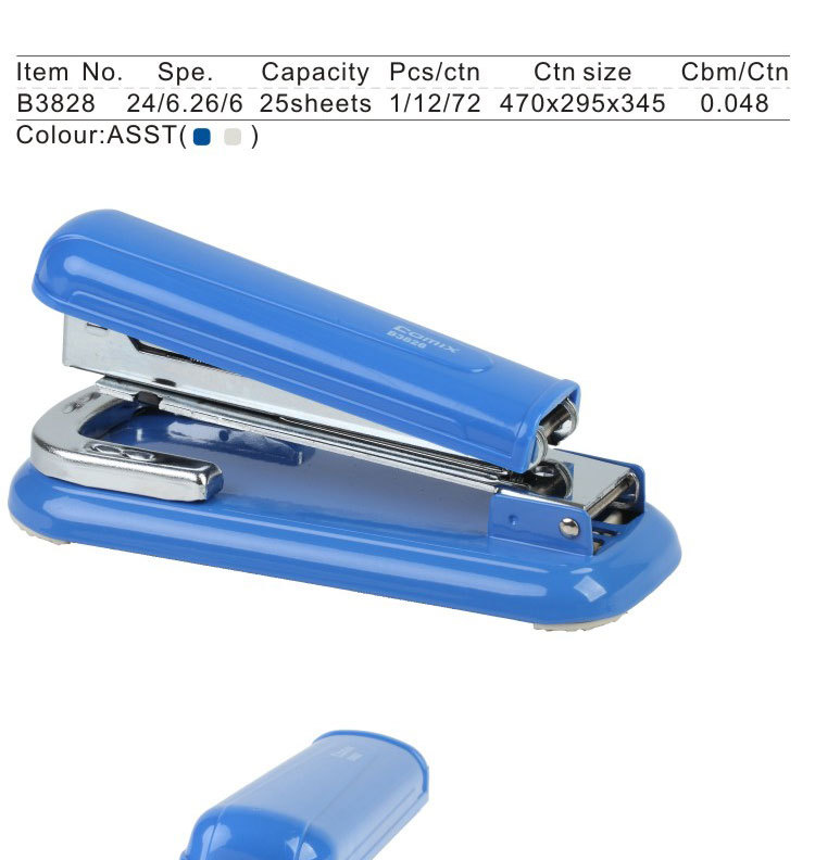 high quality high quality office supply stationery booklet 25 sheets 360 rotating degree stapler