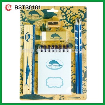 blue dolphin writing pad children school kit