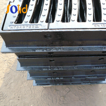 Heavy duty square cast iron trench grates for drainage system