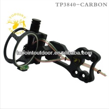 Topoint Archery,4 pin Bow sights,TP3840-CARBON,CNC aluminum machined,CARBON version