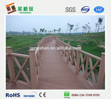 hollow outdoor wpc handrail, composite wood garden fencing