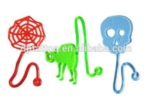 plastic sticky halloween 3 assort plastic toy