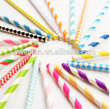 biodegradable striped paper straw disposable drinking paper straw for mason jar