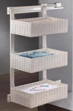 Wardrobe 3-layer storage rattan storage basket with soft close