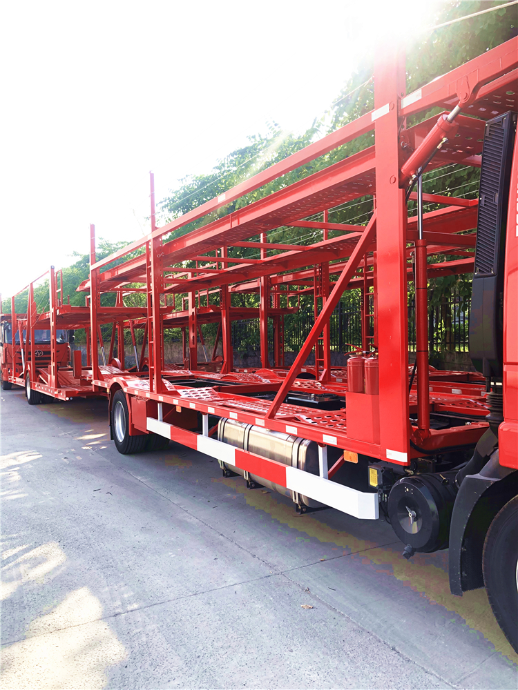 customized high quality 2 axles drawbar car carrier