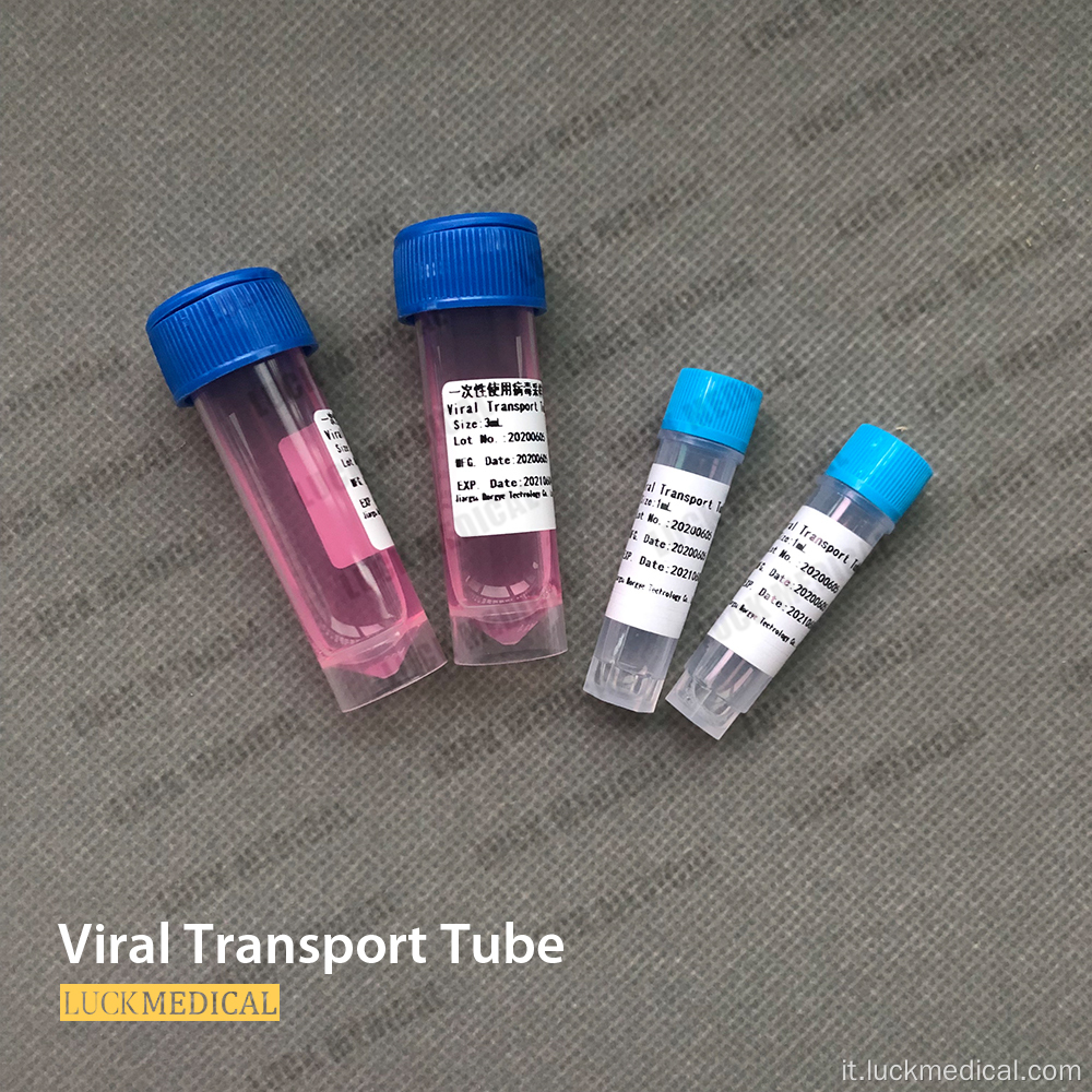Delivery rapido Transport Virale Tubo orale e tampone nasale CE