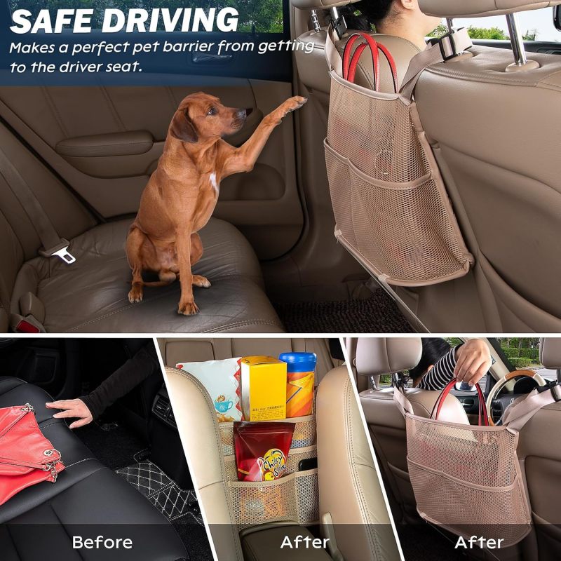 Car Net Pocket Handbag Holder Between Seats Back Storage Organizer