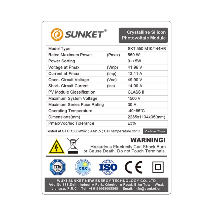 pannello solare mono 500w 550w di vendita calda