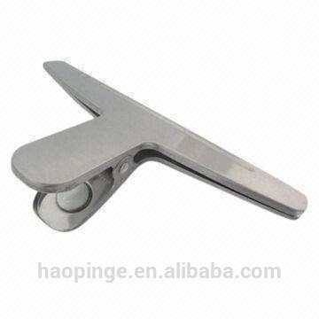 Custom black plating metal flat spring belt clip