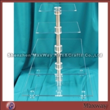 Crystal combined 5 tier tower acrylic wedding cupcake holder