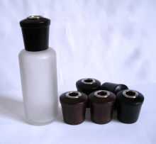 Colored Scented Oil Diffuser Collar Custom Rattan Reeds Diffuser Bottle Wood Caps Ts-wl02