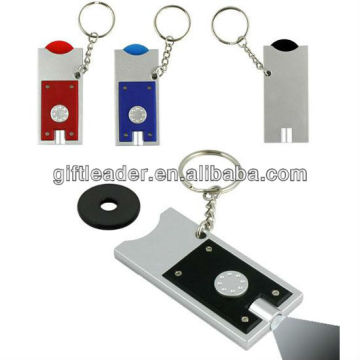 Flashlight Keychain with Coin Holder