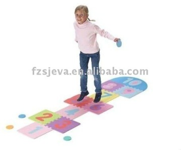 EVA hopscotch mat, EVA foam hopscotch play mat