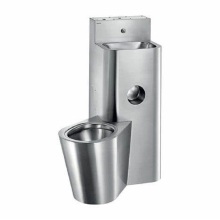 Stainless steel washbasin and toilet for single use