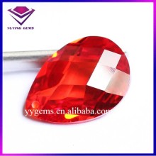 Side Hole Turtle Facet Synthetic CZ Orange Color Cubic Zirconia Gemstone Pendant Jewelry